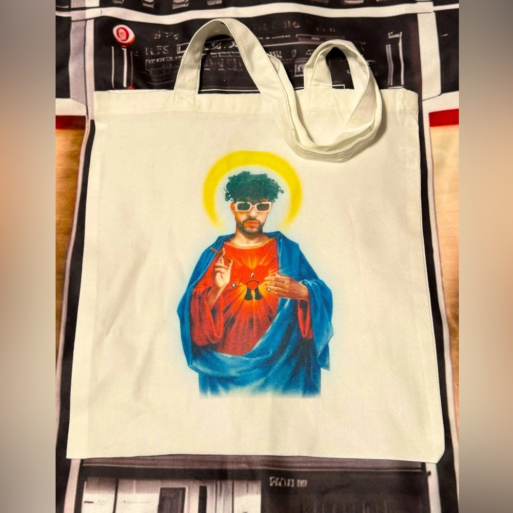 Benito the Trap Saint of la Isla Del Encanto tote